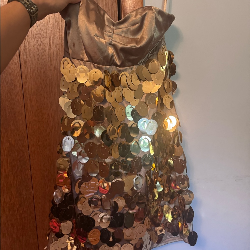 Super Fun Gold Sequin dress!